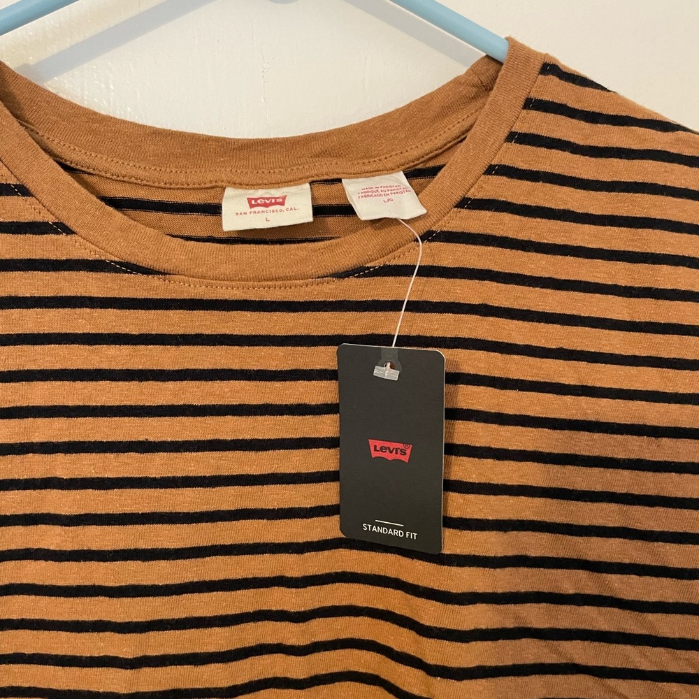 Levi's boxy tank in tobacco stripe NWT - Picture 5 of 7